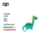Patch brodé personnalisé en tissu non tissé, motif animaux dinosaures, applique thermocollante mignonne en forme de dinosaure