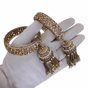Beautiful Gold Plated Crystal Stone <b>Bangles</b> for Women Perfect for Traditional <b>Indian</b> Occasions - Product Image 2