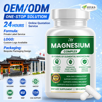 Citrate de magnésium sans gluten en capsules, certifié Halal, pour une digestion douce, la relaxation et le soutien immunitaire (Marque Blanche)