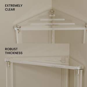 Repose-pieds de douche triangulaire avec étagère de rangement, robuste, pour l'intérieur de la douche - Product Image 3