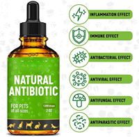 Antibióticos Herbales Naturales para Perros y Gatos - Infecciones, Tos, Infecciones Urinarias, Picazón |   Soporte para la Digestión de la Piel |   Todas las razas y edades |   2 onzas