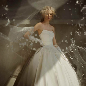 Robes de mariée Nt103 pour les mariées, robes de mariée en satin, style français, design élégant et simple, taille basque, taille personnalisée, Jancember - Product Image 4