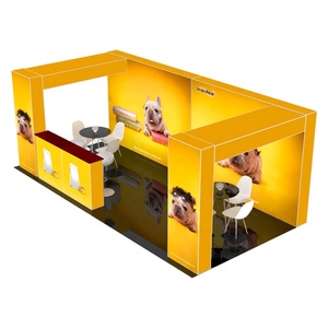 Tầng Thường Vụ <span class=keywords><strong>Backlit</strong></span> Căng Thẳng Vải Hiện Đại Triển Lãm Hộp Ánh Sáng 20X20 Triển Lãm Thương Mại Booth Hiển Thị - Product Image 2