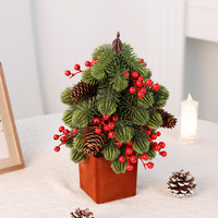 SHUANGYUAN Árbol de Navidad Miniatura de Sobremesa al por Mayor con Adornos Personalizables DIY, Regalos Perfectos, Decoración para Puerta para Uso Festivo