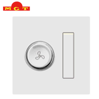 Interrupteur mural combiné 1 bouton pour ventilateur et éclairage, idéal chambre et salle de bain