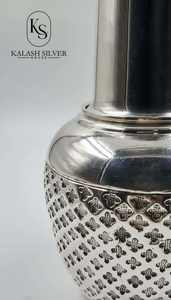 Kalash Tradicional de Plata con Cristal, Artesanía India en Plata para Rituales de Pooja, Uso Religioso y Regalos Festivos - Product Image 2