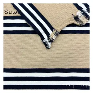 Stripe Fabric TC Polyester Spandex Cotton TWILL Textile Design For Dresses