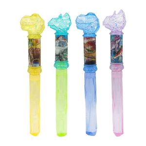 Wholesale Outdoor Beach Party Favor Toys Soap Water Dinosaur <b>Bubble</b> <b>Wand</b> Electric Led Flashing Light <b>Bubble</b> Magic Stick - Product Image 3