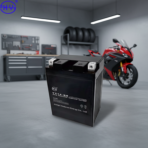 Batería de Plomo-Ácido Sellada VRLA <span class=keywords><strong>AGM</strong></span> HY-MF12V14AH <span class=keywords><strong>12V</strong></span> 12AH Libre de Mantenimiento para Motocicleta, con Certificación ROHS - Product Image 1