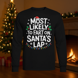 T-shirt à manches longues assorti pour la famille Lap, tenue de Noël - Product Image 3