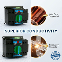 Commutateur de transfert automatique (ATS) IEC 60947-6-1 2P 63A 220V pour générateur, système solaire photovoltaïque, monophasé, double alimentation