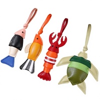 Porte-clés artisanal d'animaux marins variés (homard, tortue, petit poisson) – Pendentif style japonais et coréen, breloque de sac quatre saisons, cadeau, vente en gros
