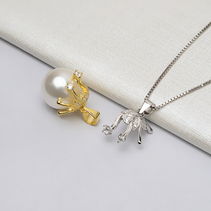 Colgante de Plata S925 con Tapa de 10 mm, Accesorio para DIY, Soporte Vacío, Componentes y Fornituras de Joyería Semiterminadas 750 - Product Image 1