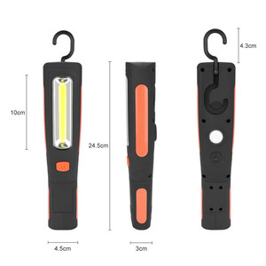 Lampe de travail magnétique 3W COB + 1W LED Lampe de travail portable rechargeable par USB avec crochet de suspension Lampe de réparation de voiture - Product Image 3
