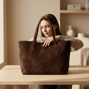 Sacs à main décontractés pour femmes en cuir véritable BS INTERNATIONAL, grande capacité, imperméables, fermeture éclair souple, qualité supérieure - Product Image 1