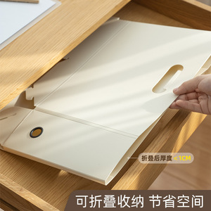 Nash <b>Desktop</b> Storage Box A4 Size White Foldable <b>Organizer</b> <b>For</b> Office And Student Use - Product Image 5