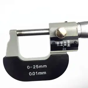 0-1 "/0.001" के साथ 0-25mm 0.01mm इंच मीट्रिक माइक्रोमीटर काउंटर अंशांकन माइक्रोमीटर मोटाई मापने गेज