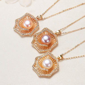 Collar con Colgante de Perlas de Agua Dulce de Zhuji, Estilo Étnico, Dorado, Suministro de Internet para Puestos de Joyería, Venta al por Mayor - Product Image 4