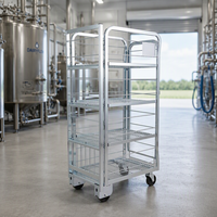 Chariot de transport de lait sur mesure OEM, chariot robuste pour le transport de lait, chariot pour le maniement des caisses de lait
