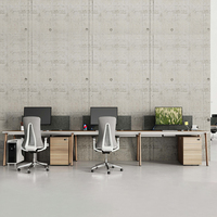 Bureau en bois modulaire moderne personnalisé direct d'usine avec cadre et panneau en aluminium