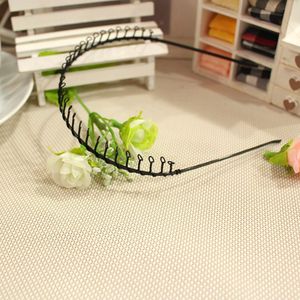 <b>Black</b> Full Tooth Metal <b>Headband</b> Alloy Baking Paint Unisex Daily Headdress - Product Image 2