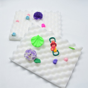 Lot de 2 <span class=keywords><strong>tapis</strong></span> en mousse ondulée à 5/12 cavités pour la cuisson, le séchage et la fixation des fleurs en <span class=keywords><strong>sucre</strong></span>, outils pour gâteaux en fondant, moule à pâte, ustensile de pâtisserie - Product Image 6