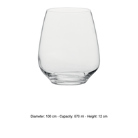 Luigi Bormioli Deg. Verre à vin Atelier Cabernet 67 cl H 12 cm Ø 10 cm