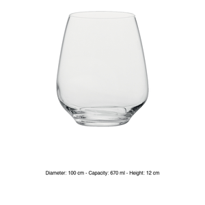 Luigi Bormioli Deg. Vaso de Vidrio Atelier Cabernet 67 cl, Altura 12 cm, Diámetro 10 cm - Product Image 3