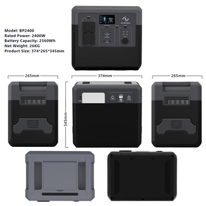 แบตเตอรี่ลิเธียม LiFePO4 สำหรับใช้ภายนอกบ้านและในบ้าน ขนาด 300W 500W 600W 1500W 2400W 3000W 5000W แบบพกพา ใช้พลังงานแสงอาทิตย์ คลื่นไซน์บริสุทธิ์ พร้อมระบบ MPPT สำหรับรถยนต์ - Product Image 4