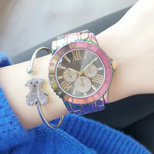 새로운 럭셔리 브랜드 시계 montre multifonctions 옴므 여성 쿼츠 시계 작은 세 바늘 시계 여러 가지 빛깔의 로마 숫자