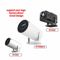 Mini projecteur Home Cinema HY300 Pro Android 11, 2 Go de RAM, 16 Go de ROM, 160 lumens ANSI, compatible 4K, portable pour films en intérieur