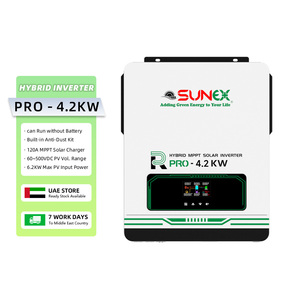 Sunex lai lưới tinh khiết Sine Wave Inverter 24V 4000 Wát năng lượng mặt trời biến tần Off Grid 4.2KW 4200 Wát năng lượng mặt trời biến tần với 120A MPPT - Product Image 1