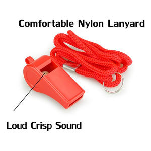 Sifflet d'arbitre sportif en plastique ABS avec cordon, 7 couleurs au choix, idéal pour les activités de plein air et les fournitures d'urgence en PE, à prix abordable - Product Image 2