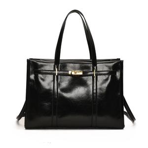 女式办公室通勤公文包手提袋防水开放式聚氨酯材料大容量冬季时尚便携 - Product Image 5