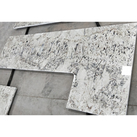 Plan de travail de cuisine en granit blanc sur mesure Guanmay, style moderne, dalle de pierre rectangulaire préfabriquée pour plan de travail de cuisine