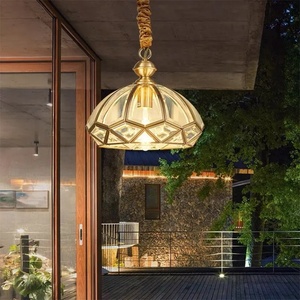 Mỹ phong cách Bắc Âu dẫn đèn chùm ngoài trời đồng biệt thự sunroom ban công Pavilion vườn trang trí đèn chùm - Product Image 2