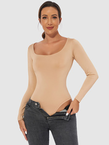 Tuta Intera Estiva da <span class=keywords><strong>Donna</strong></span> Plus-Size Slim-Fit a Maniche Lunghe ad Alta Elasticità Stile Europeo Americano per Commercio Estero - Product Image 5