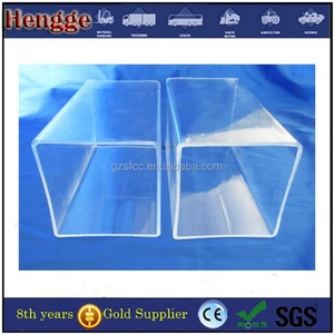 Sample Will Be Sent Extruded Clear <b>Plastic</b> Square <b>Tube</b> Anti-UV No Smell ROHS Certified Customizable Length Heng Ge HG-047 - Product Image 5