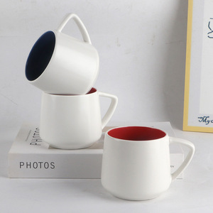 Taza de Cerámica Minimalista Nórdica, Blanca Mate por Dentro, Roja y Azul, Color Sólido, Juego de Tazas de Café para Regalo Empresarial, 50 Piezas por Bolsa - Product Image 3
