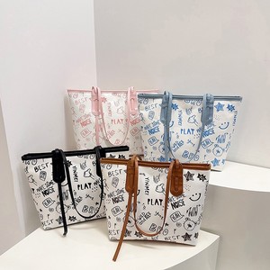 Stilvolle, vielseitige, hochwertige, leicht luxuriöse PU-Tragetasche mit Reißverschluss, großes Fassungsvermögen, frisch bedruckte Umhängetasche - Product Image 1