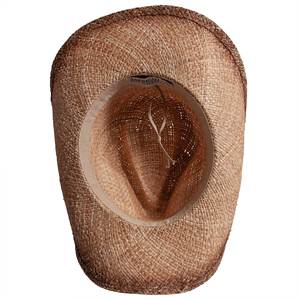 Chapeau de soleil en paille effet peinture spray pour hommes - Chapeaux Fedora et Cowboy de style western pour un look estival élégant - Product Image 2