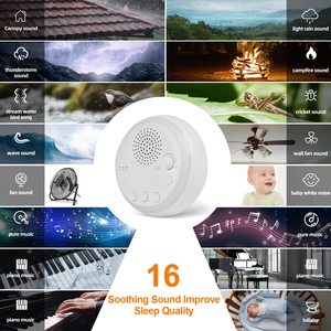 Máquina de Ruido Blanco con Luz Nocturna Recargable, Máquina de Sonido para Dormir Portátil, Función de Luz, Dispositivo de Ayuda para Dormir - Product Image 2