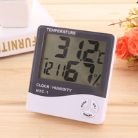 Thermomètre hygromètre numérique LCD, station météo, horloge pour extension de cils, logo privé LAVA