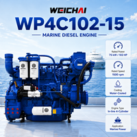 Weichai WP4 Serie WP4C102-15 Turboaufgeladener 1500 U/min 4-Takt-Schiffsdieselmotor für Fischerboote und Arbeitsboote