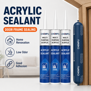 Mastic acrylique 1K pour chantier, remplissage de joints, application facile, flexible, pour travaux de peinture, mastic acrylique propre pour portes - Product Image 1
