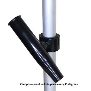 Raider SL10 Supports de cannes à pêche simples en aluminium pour bateau T Top, pince Fit 2 "et 1.5" Tube CLAMP ON rail tower <span class=keywords><strong>leaning</strong></span> <span class=keywords><strong>post</strong></span> - Product Image 5