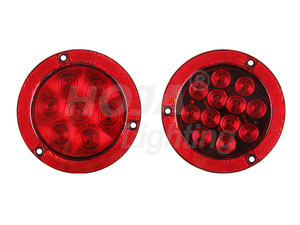 Feu LED rond de 4 pouces Stop/Tail/Turn, montage à bride avec feu stop à anneau réflexe, feux arrière à LED - Product Image 5