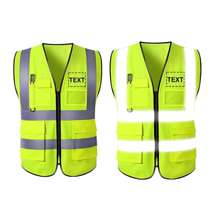 CITICITY Reflective Safety Vest Men Polyester Mesh Featuring Logo Pockets Construction <b>Security</b> Workwear Vest with Zipper - Product Image 4