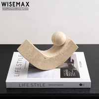 WISEMAX MEUBLES Moderne Naturel Sone Luxe Décoration Maison Petit Travertin Maison Ornements Art Décor Pour Décoration De Table