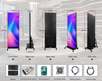 Affiche LED numérique HD P1.8 P2 P2.5 Écran LED publicitaire intérieur portable Contrôle Wifi Affichage d'affiche LED au sol